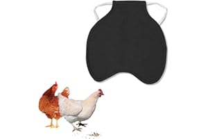 TUKNN Sella di Pollo,Sella per Pollame,Grembiule,Protezione per La Schiena,Protezione per Pollame,Protezione per La Schiena,Giacche di Protezione Per Piume di Gallina,Nero
