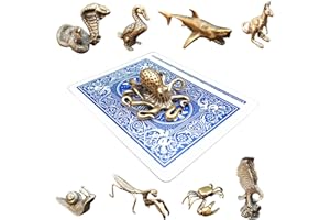 Poker Totems | Poker Card Guard | Brass Animals Edition | 44 Designs To Choose From | Heavy Weighted Card Protectors | Minature Metal Ornaments | Lucky Charms (The Octopus)