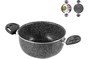 Home Stone Casseruola con 2 Manici, Pietra/Plastica, Antracite, 20 cm