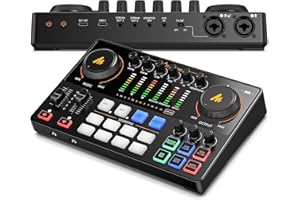 MAONO Podcast-Equipment-Bundle: Audio-Interface-Mixer mit zwei XLR-Eingängen für Podcast-Streaming MaonoCaster E2 Gen2