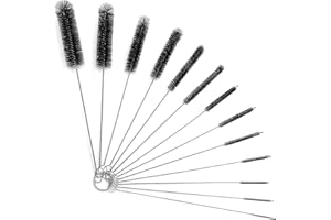 NIUQIGE Flaschenbürste und Pfeifenreiniger Set - Kleine Reinigungsbürste für Kaffeevollautomat, 13-teiliges Nylon Schlauchbürsten Set für Milchschläuche, Teekannen und Düsen
