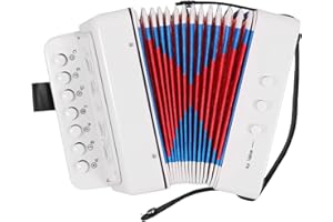 Summina - Acordeón de 10 teclas - Instrumento musical fabricado en ABS (acrilonitrilo butadieno estireno) - Perfecto para los más pequeños, excelente idea regalo para Navidad