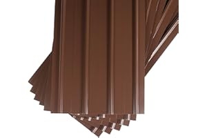 BRAVO THE SMART SOLUTION SMART Cover Set H12 Plus, 12 x Trapez-Abdeckblech 125 x 45 cm 6,75 m² Stärke 0,3 mm inkl. Schrauben (Braun)