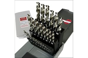 WeLiQu Juego de brocas helicoidales de alto rendimiento de HSS-G M2 – Juego de brocas espirales – 25 piezas – Broca de precisión – 1 – 13 mm, pasos de 0,5 mm – autocentrado para trabajar metales