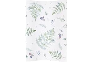 Ceba Baby Matelas à Langer Bebe souple 70x50 cm, 80x50 cm Lavable pour Filles et Garçons - Polypodie 70x50 cm
