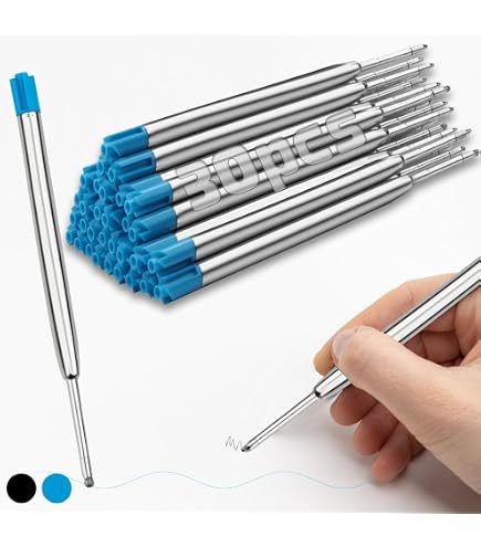 100 Ricariche Per Penna A Sfera Blu, Punta 0.7 Mm, Inchiostro A Scorrimento Fluido, Per Ufficio E Scuola
