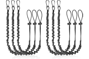 ‎DBREAKS DBREAKS 6 Stück Werkzeug Fallschutz, Sicherheits-Schlüsselband mit Karabiner, Werkzeug-Schlüsselband, Stoßdämpfend Werkzeugsicherung Lanyard, Werkzeugleine Absturzsicherung für Arbeitsgeräte(Schwarz)