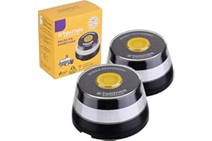 HIBRON TEKMEE Luz Emergencia V16 Homologada DGT con Geolocalización, Baliza Coche Conectada DGT 3.0, Datos Incluidos hasta 12/2038, Pack 2 Unidades