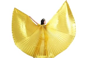 Baisdan Women's Professional Belly Dance Costume Angle Isis Wings No Stick