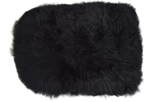 HAPPY FROG 2011 100% GENUINE SHEEPSKIN Chair Motorcycle Seat COVER with 2 Elastic Chrome Clips (Black)