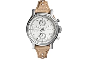 Fossil Original Boyfriend Zegarek dla kobiet, mechanizm chronografu z paskiem ze stali nierdzewnej lub skóry