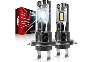 OUSHI H7 LED Lampadine 20000LM, 500% Luminosità 6000K Bianco 1:1 Mini Dimensioni Non Polarità Plug and Play Senza Fili Lampadina H7 LED Canbus, 2 Pezzi