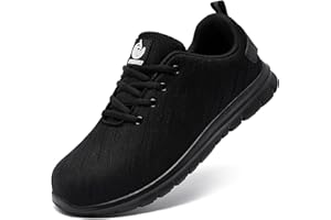 DYKHMILY Steel Toe Safety Shoes for Men Women Lightweight Anti-Puncture Work Trainers Breathable Safety Footwear Construction Shoes 3.5~13UK