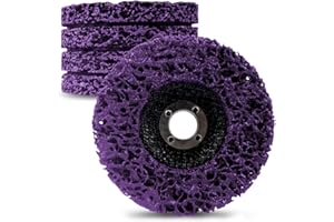 LSTOPGO 5 Stück CSD Scheibe, Ø 125 mm,Bohrungsdurchmesser 22mm,Reinigungsscheibe Set für Winkelschleifer,für Rostentfernung Schweißnähte entfernen Sie Farbe,Rost und Oxidation (lila, 5 Stück)