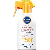 NIVEA SUN Sensitive Anti-Allergy Spray FP50+ - Body Sunscreen for Sun Allergies and Irritations - Immediate UVA/UVB Protectio