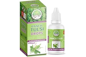 Aryan Herbals Panch Tulsi Drops, Concentrated Extract of 5 Rare Tulsi, Raw Extract of Holy Basil Leaf Drops, Natural & Pure- 30ml