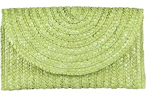 EVEOUT Carteras de Mano Clutches de Paja Tejida para Mujer Monedero de Verano Bolsa de Vacaciones en la Playa