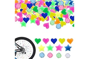 MsTeco Perline per Raggi Bicicletta, 144 Pezzi Clip per Raggi Bici Perline Colorate Decorative Accessori per Biciclette per Bambini Bicicletta Clip Perline per Ragazzi e Ragazze