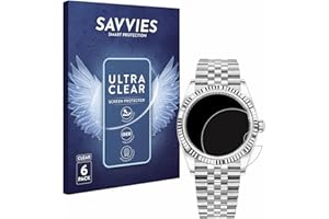 savvies Protector Pantalla para Rolex Datejust 36 6 Unidades - Película Ultra Transparente