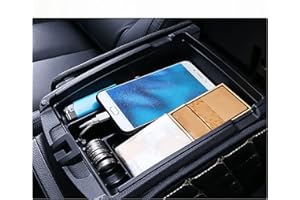 BIXUAN Organizador de Consola Central para Nissa n X-Trail T32 Caja de Almacenamiento Interior ordenado Accesorios para el automóvil con Alfombrilla Antideslizante