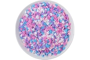 ZHIHENG 100g Resin Flatbacks Slime Accessories Clay Sprinkles Decoration for Slime Charms Filler DIY Slime Supplies Fake Candy Chocolate Cake Dessert Mud Particle Scrapbook Phone Case (heart8)