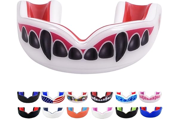 Oral Mart Protège-dents pour enfants Blanc/rouge