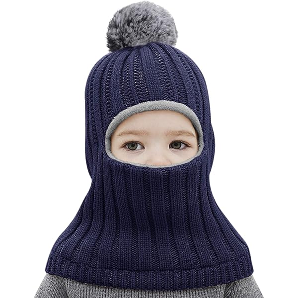 Bonnet-Écharpe 2 En 1 Pour Enfant (Garçon/Fille) - Tricot Chaud Hiver, Taille Unique 2-10 Ans, 7 Couleurs