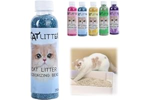 ASPUIC 250ml Cat Litter Box Deodorant,Natural Deodorizer Freshener for Cats,Lasting Odour Eliminator for Cat Litter,Pet Friendly Cat Urine Odour Remover,Low Dust Air Freshener and Stain Remover(Jasmine)