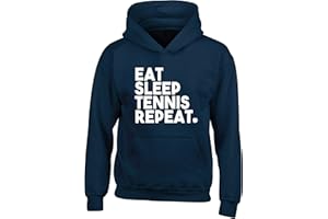 Hippowarehouse Eat Sleep Tennis Repeat kids children's unisex Hoodie hooded top