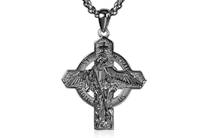 ADMETUS 925 Sterling Silver Patron Saints Medal | Protection Necklace Amulet Jewellery Religious Gifts for Men with 2.5mm 22"+2" Rolo Chain
