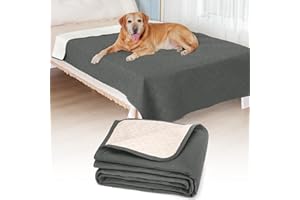 HezzLuv Coperta impermeabile per cani, per animali domestici, antiscivolo, lavabile, antigraffio, resistente al pelo di animali, per cuccioli, animali di grandi dimensioni, cani e gatti (152 x 203 cm)