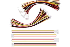 Lyeteung 15 Paar JST 2.54 XH 4 Pin Steckverbinder, Mini Micro JST XH 2.54 mm 4-Polige Buchse und Stecker mit 150mm 22AWG Kabeldraht
