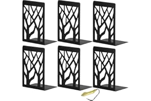 Mgood Serre Livre Original, Serre Livres en Métal, Presse Livre Rangement Serre-Livres Cale Livre Etagere Range Livre Bloc Livre pour étagère la Maison, Bureau, Écoles(3 Pairs Noir, ‎9x12x16 cm)