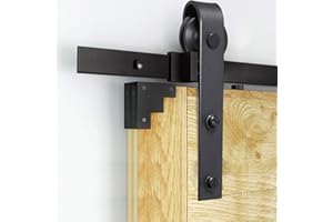 EINFEBEN Puerta corredera rectángulo 183CM instalación fácil accesorios completos sistema de puerta corredera puerta de madera se puede instalar puerta corredera con riel guía