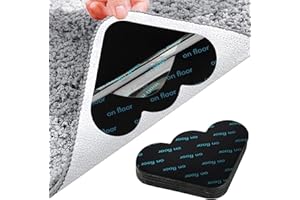 BINLAVA Pack of 12 Rug Non-Slip Underlay, Double-Sided Non-Slip Mat for Carpet, Non-Slip Pads, Washable and Reusable, Self-Adhesive Carpet Underlay Non-Slip