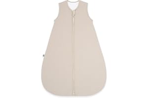 ‎EMMA & NOAH emma & noah Baby Schlafsack 2.5 TOG, Strampelsack für den Herbst und Winter in vielen Farben, Bio-Baumwolle, OEKO-TEX Zertifiziert, Schlafsack für Neugeborene (Essential Beige, 60 cm)