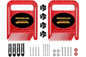 QOTSTEOS Tischsägen-Federbrett, 1 Paar Doppel-Federplatte-Sicherheits-Holzbearbeitungswerkzeuge für Tischkreissägen, verstellbares Federbrett für Router-Tische Zaun-Gehrungslehre(Rot)