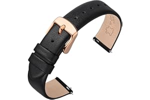 ANNEFIT Bracelet de Montre en Cuir véritable pour Homme Femme, Dégagement Rapide, Bande de Remplacement 12mm 13mm 14mm 16mm 18mm 20mm 22mm