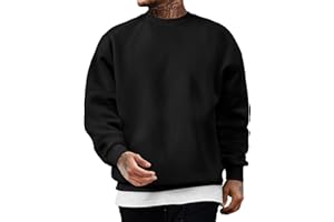 JMIERR Sweashirts for Men Casual Crewneck Cotton Long Sleeves T Shirt Loose Fit Pullover Mens Sweatshirts No Hood