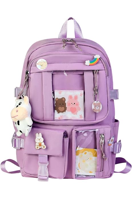 Sac à Dos Licorne Peluche Pour Filles 3-8 Ans - 2Pcs Set Kawaii Avec Pochette