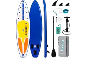 FunWater Tavola gonfiabile con pinne,guinzaglio di sicurezza, pompa a mano, pagaia,zaino Sup,per adulti e ragazzi di tutti i livelli