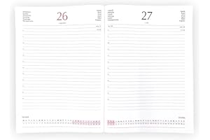 Agendepoint.it - Ricambio Agenda Giornaliera A5 2026, Ricambio con Sabato e Domenica Separati, 15x21cm, Bianco