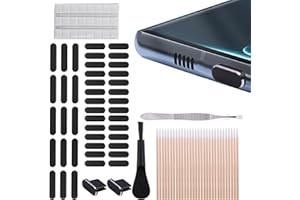 melebellot 132 Stück Handy-Reinigungsset,Iphone Lautsprecher Staubschutz,Maschenstaubaufkleber/Nicht-Abfärbender Kleber/Reinigungstupfer,Für Telefon-Staubschutzhülle-Lautsprecher-Reinigungswerkzeug