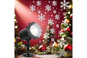 AVOKADOL Christmas Snowflake Projector Lights Outdoor, Large Snowflake for Indoor Outdoor Decoration Holiday Garden Party