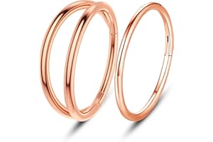 OUFER 16G 2pcs Piercings Helix Silber Chirurgenstahl Rook Tragus Conch Clicker Cartilage Earring Hoop Daith Knorpel Ohrring Ohrpiercing Nasenring Nase Nose Ring Körperschmuck