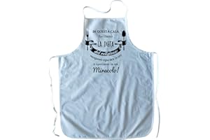 PASSAPAROLA Grembiule da Cucina simpatico, spiritoso,grembiule divertente-umoristico,MADE IN ITALY, 100% Cotone,dimensioni indicative 64x80 cm.