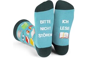 Piroo Lustige Geschenke für Frauen Leseratten Socken Damen Geschenk Frau Geburtstagsgeschenk Geschenkidee Lehrer Buchliehaber Tochter Teenager Bitte nicht stören Ich lese