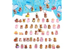 AYNKH 40 PCS Dauphin d'eau, Mini Capybara Lumineux, Petit Sac Aveugle,Poupée Capybara en Résine, Dauphin d'eau Lumineux, Jouets,Décoration de Bureau et de Téléphone Portable, Cadeaux,Mini Figures