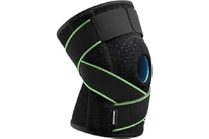 Bodyprox Tutore per ginocchio con stabilizzatori laterali e cuscinetti in gel per la rotula, per supporto del ginocchio per Artrite (Regular)