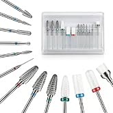 13 Pcs 3/32'' Carbide Nail Drill Bit for Cuticle Removal | Professional Nail Drill Bits for Nail Technicians, Durable for Lon
